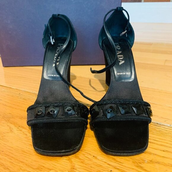 Prada 7.5 US 37.5 EU Heels Shoes Platform Heel - Picture 15 of 16
